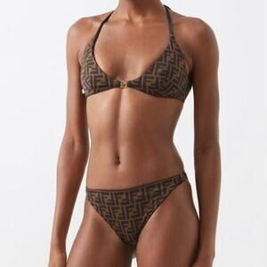 FENDI FF logo reversible bikini set